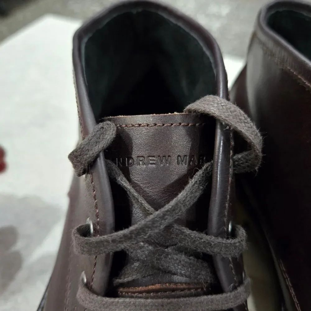 🐢 Andrew Marc leather Chukka boots Size 7.5 Excellent Condition!